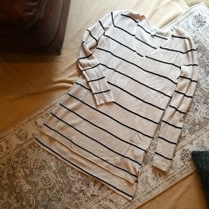 Striped Crochet-Style Tunic